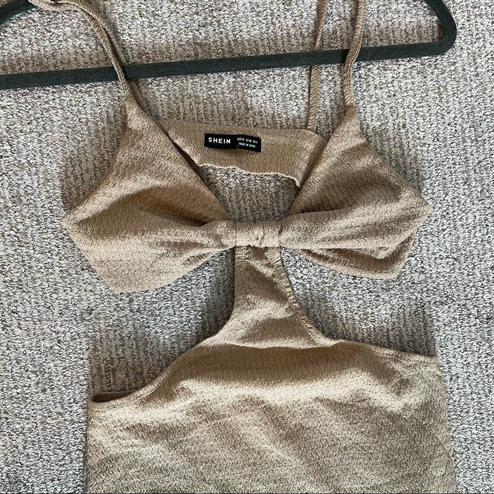 Shein Cutout Solid Split Hem Maxi Dress Size Medi… - image 4